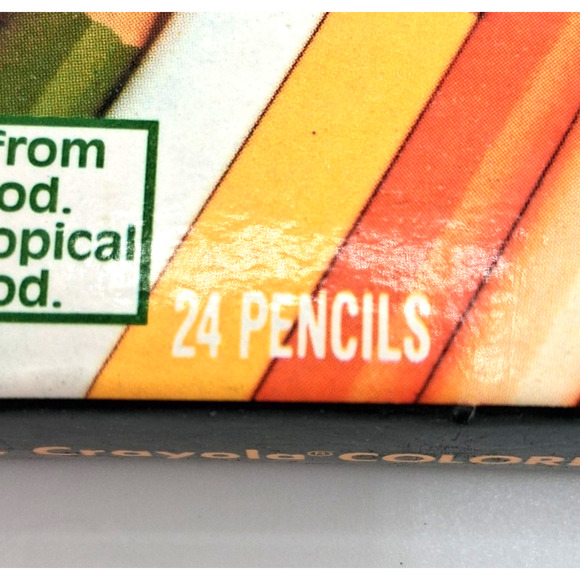 1992 Crayola Smooth Bright Colored Pencils 24 ct with 4 Hot Fluorescent Colors - Picture 6 of 12